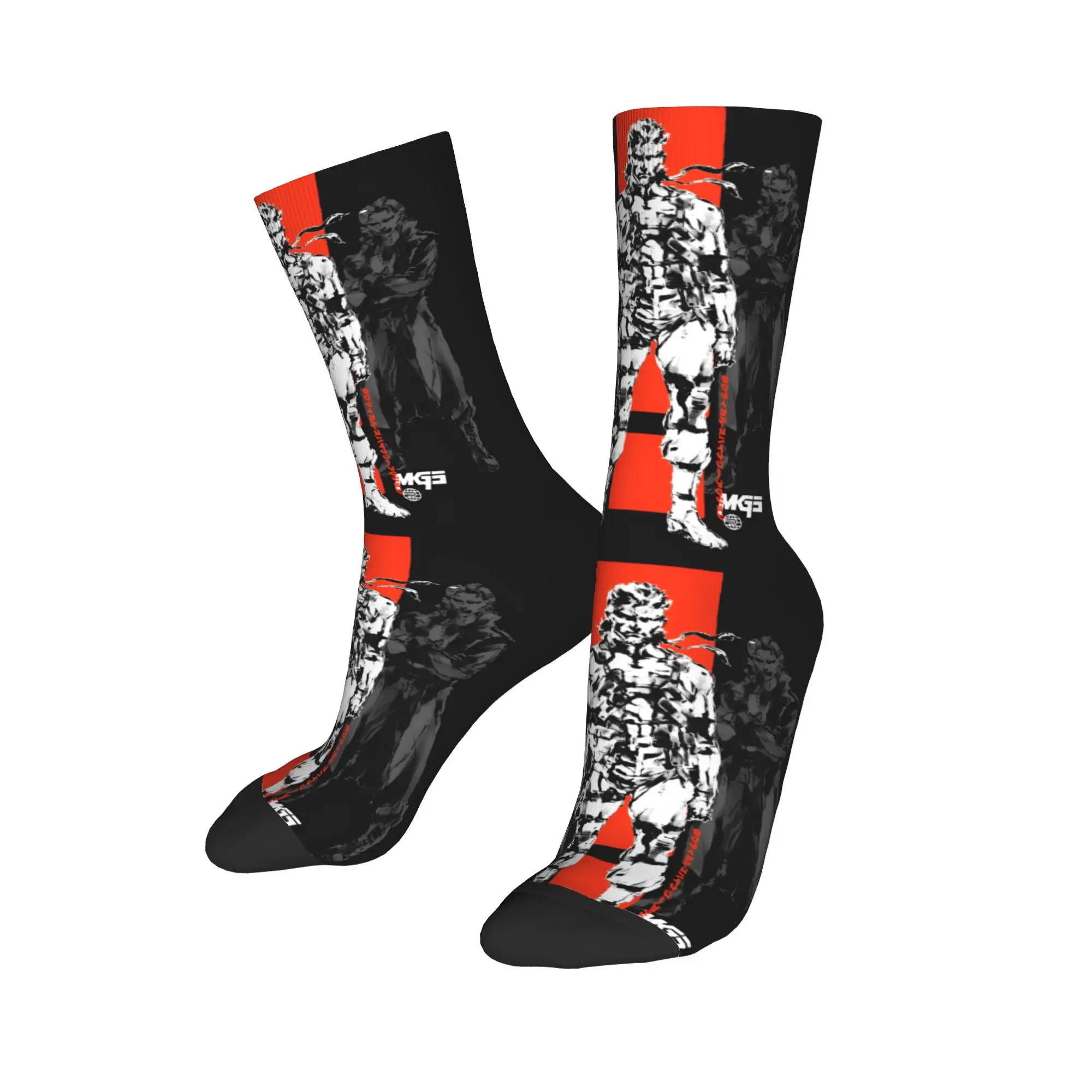 Custom Funny Print M-Metals G-Gears Socks for Women Men Stretch Summer Autumn Winter Action Adventure Video Game Crew Socks