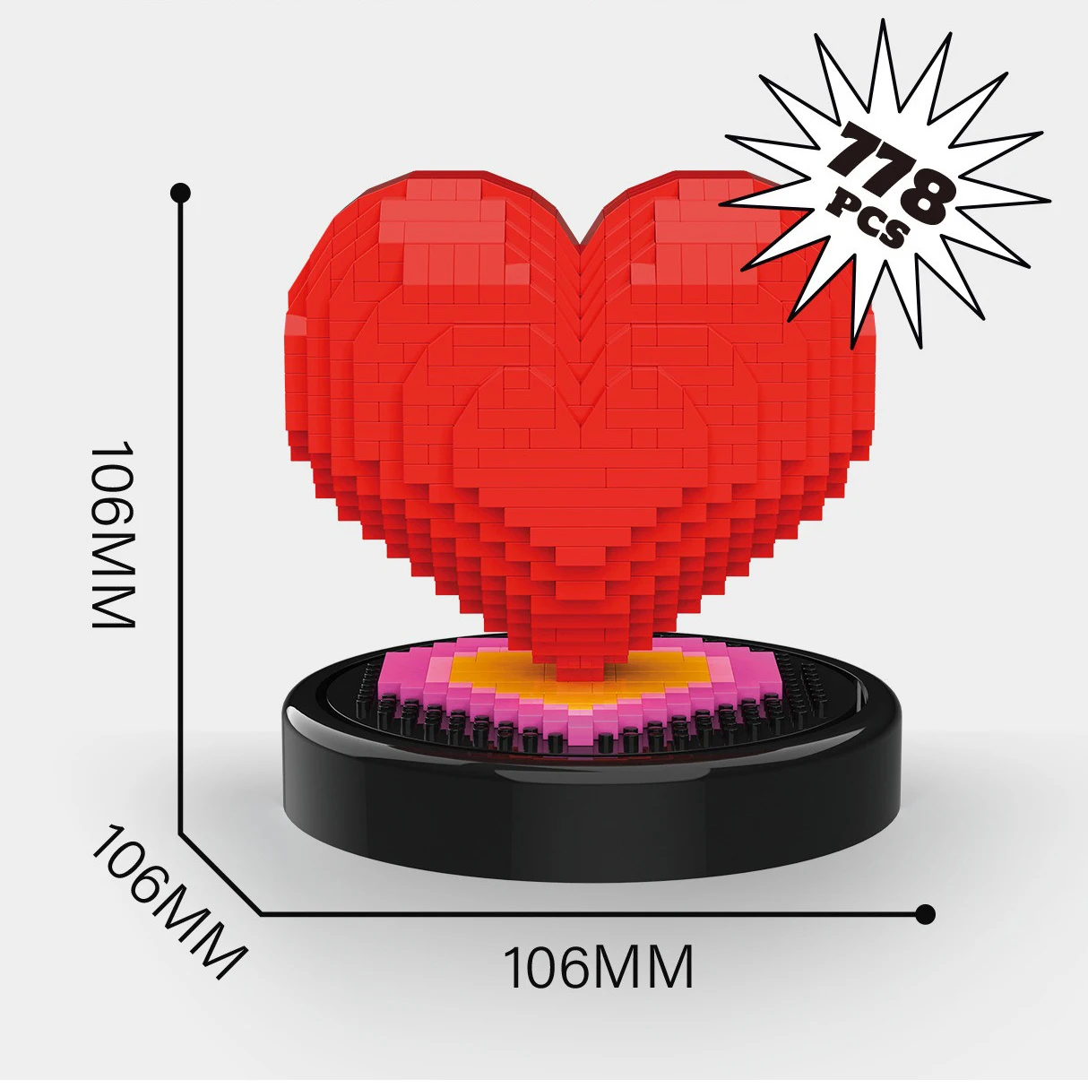 Creatieve Micro Diamond Love Bouwstenen Valentijnsdag Cadeau Meisjes Verjaardagscadeau Bekentenis Artefact Paar Cadeau Ornamenten