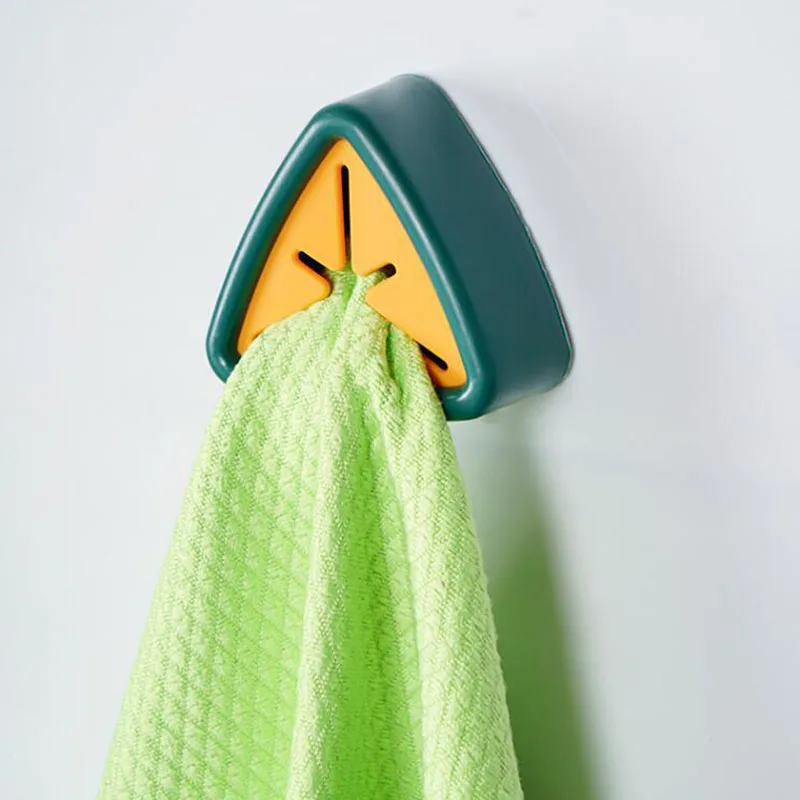 1pcs Towel Plug Dishcloth Clip Self Adhesive Punch Free Wall Mounted Kitchen Rag Storage Hooks Towel Holder Bathroom Accessories