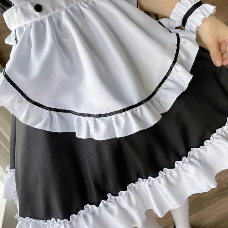 Halloween Cosplay Anime Maid Outfits Women Plus Size Party Dress Apron Maid Costumes Japanese Kawaii Lolita Girl Party Uniform