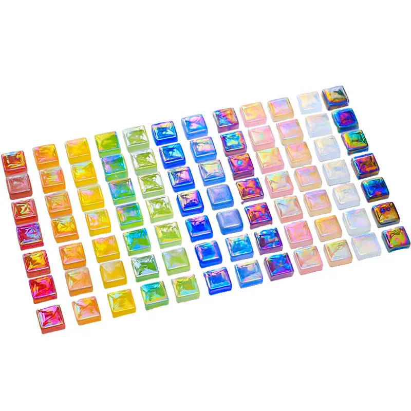 

100g Rainbow-Colored Crystal Glass Mosaic Tiles DIY Craft Materials, Suitable for Art Projects and Home Decor