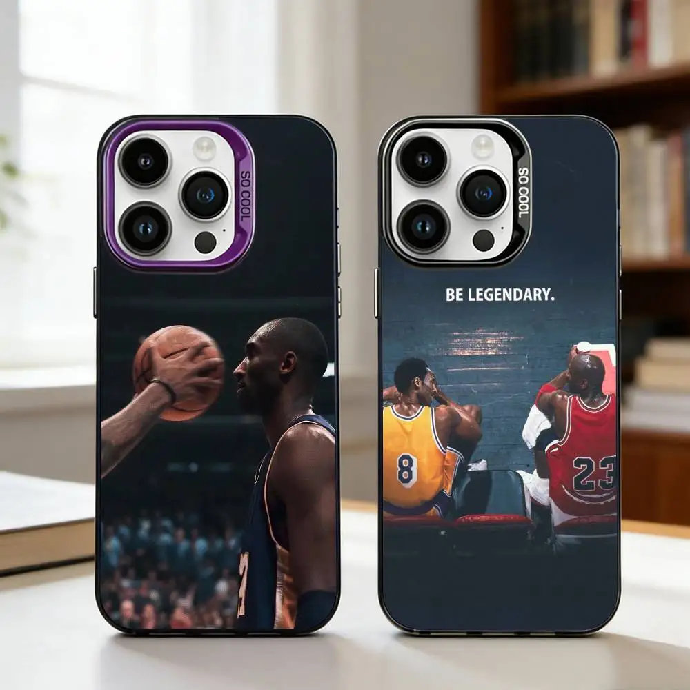 

K-Kobe B-Bryant 24 Phone Case For iPhone17,16,15,14,13,12,11,Pro,MAX Gray Matte Silicone Black Cover