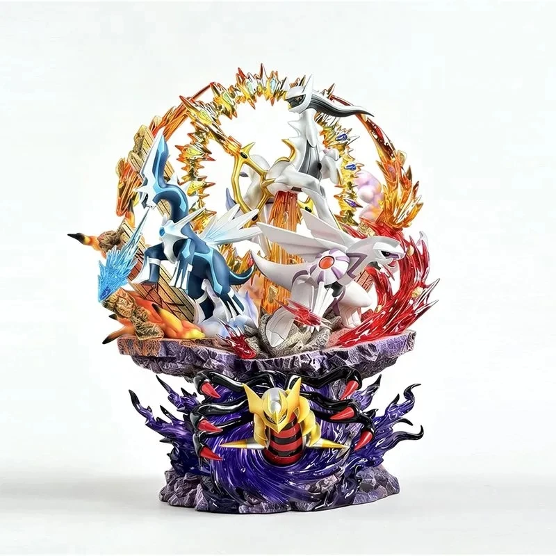新しいポケモンアニメフィギュア LED ライトアップ Gk 像ディアルガ