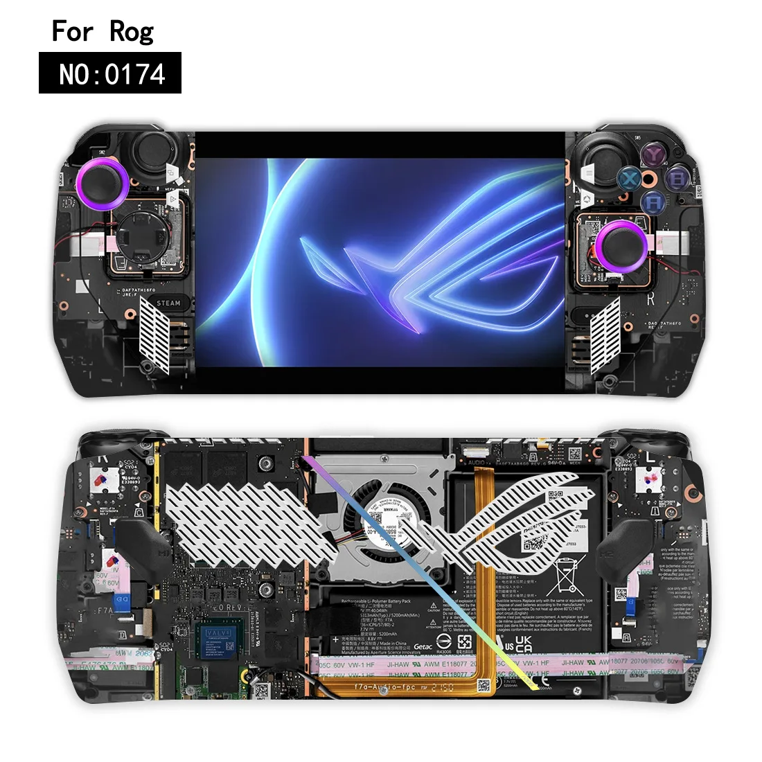 Conjunto Completo Decalque De Pele Protetora Para Asus Rog Ally Console, Capa, Handheld Gaming Protector Acessórios