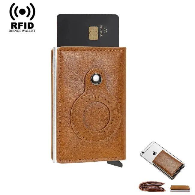 

Rfid-держатель для визитных карточек из углеродного волокна, мужские кошельки для Airtag, роскошные тонкие мини-держатели для удостоверений личности, кошельки AirTag Tracker, минималистичный кошелек