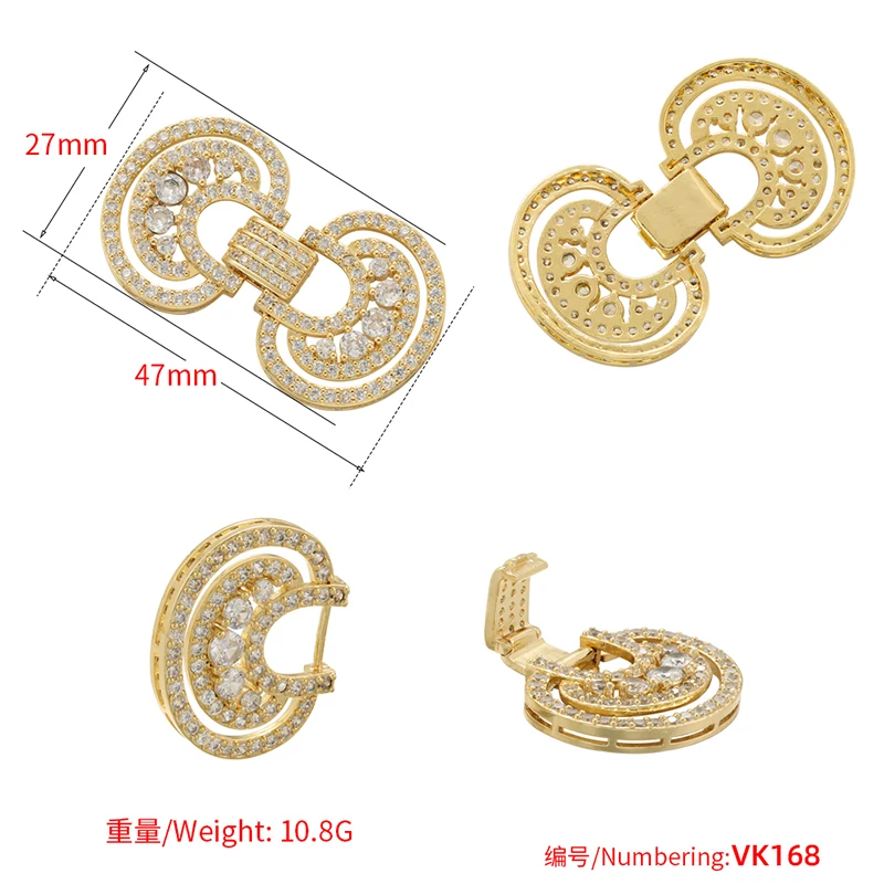 Verschiedene Haken für Schmuckherstellungszubehör, DIY-Haken, Zubehör, Zirkonia-Verbinder für Armbänder: VK163 – Detail 32