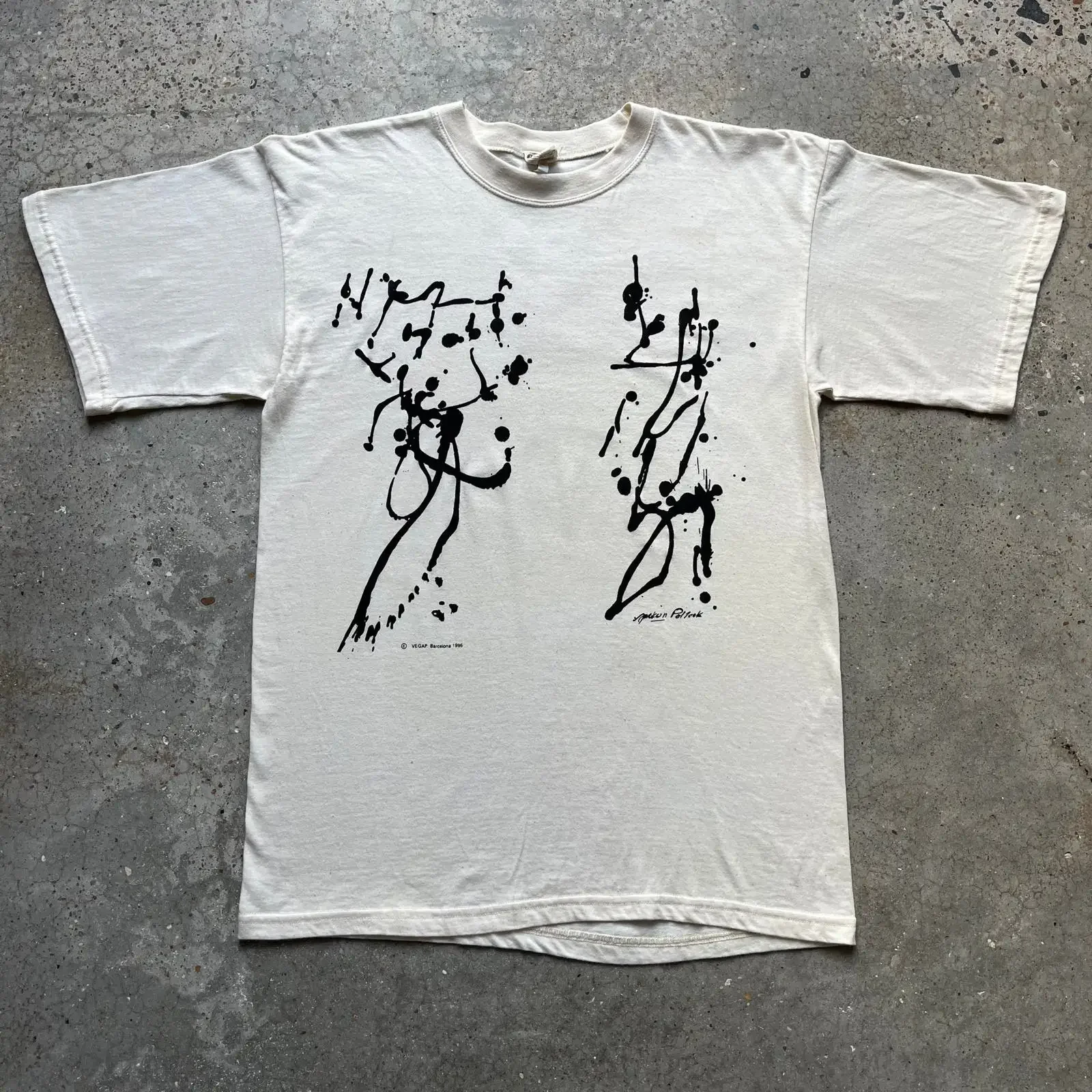 96 Jackson Pollock Art T Shirt vintage Washed Top For Everyday Wear fashion Slightly Comfortable streetwear Soft Breathable