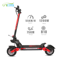 Red Pxid G4 1200W Adult Off-Road Electric Scooter Dual Motor Hydraulic Brake Foldable 10 Inch Tyres Max Speed 55KM/H 15AH 48V