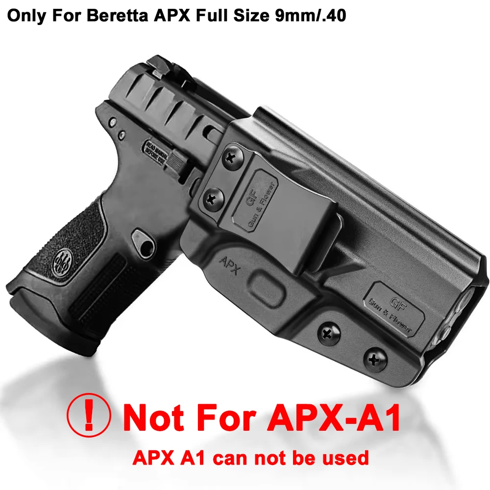 Only Fit Beretta APX Full Size 9mm/.40,Polymer IWB Holster,Compatible Scopes,Clicking Sound,Inside Waistband Conceded,Right Hand