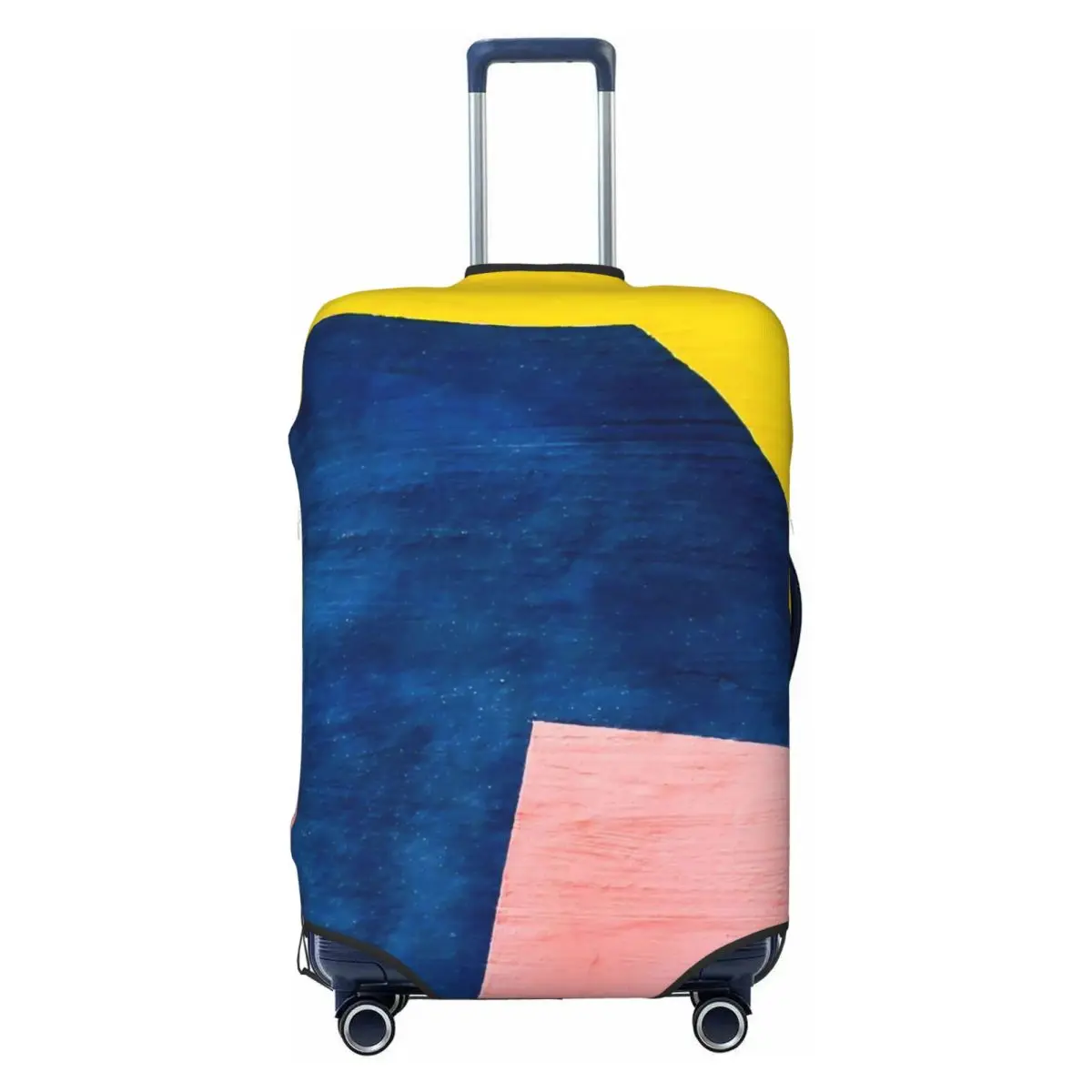 ColorBlock Suitcase Cover Geometrical Shapes Cruise Trip Protection Flight Useful Luggage Supplies