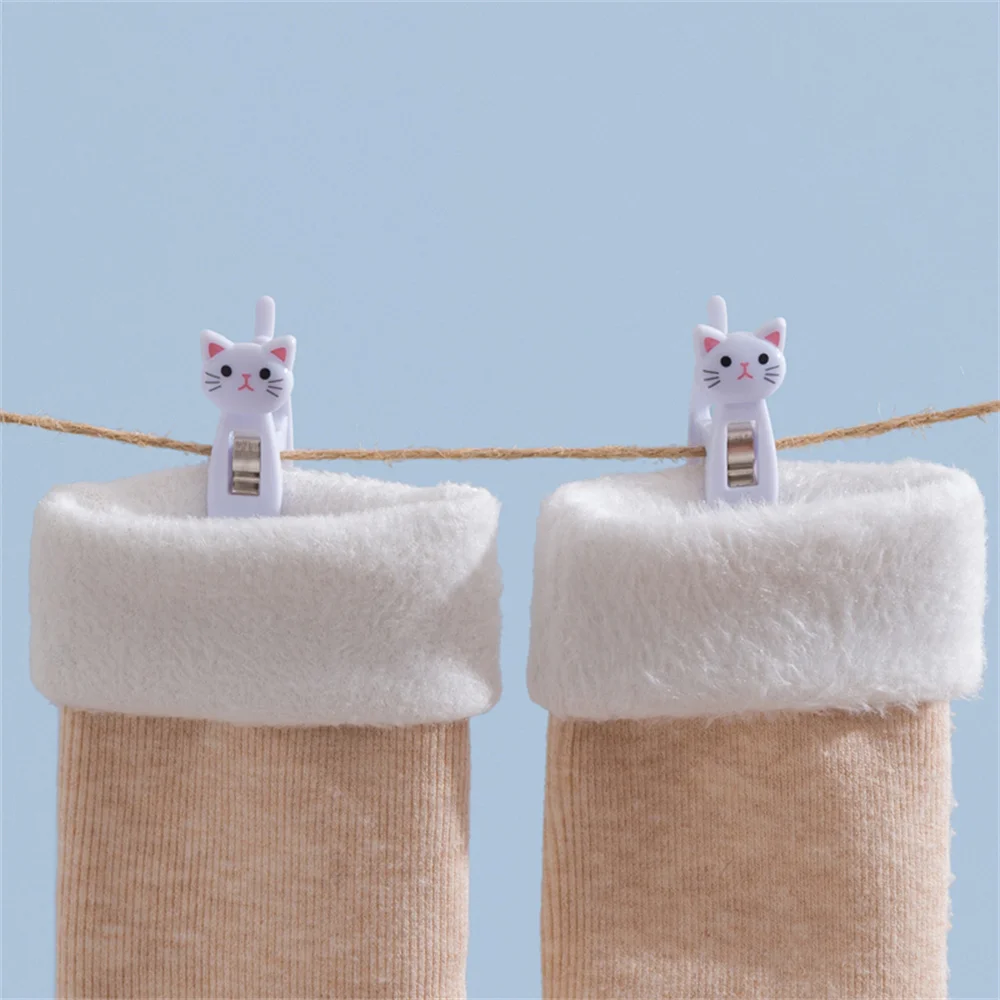 6 cartoon cat shaped plastic clips, bookmarks, binders, snacks, sealing clips, drying clips, clothes, socks, fixing clips