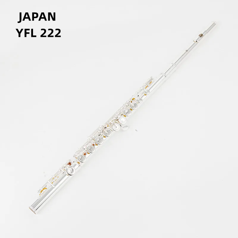 Flauta japonesa superior 222, llave C de cuproníquel profesional, flauta de 16 agujeros, instrumentos musicales chapados en plata con estuche y accesorios