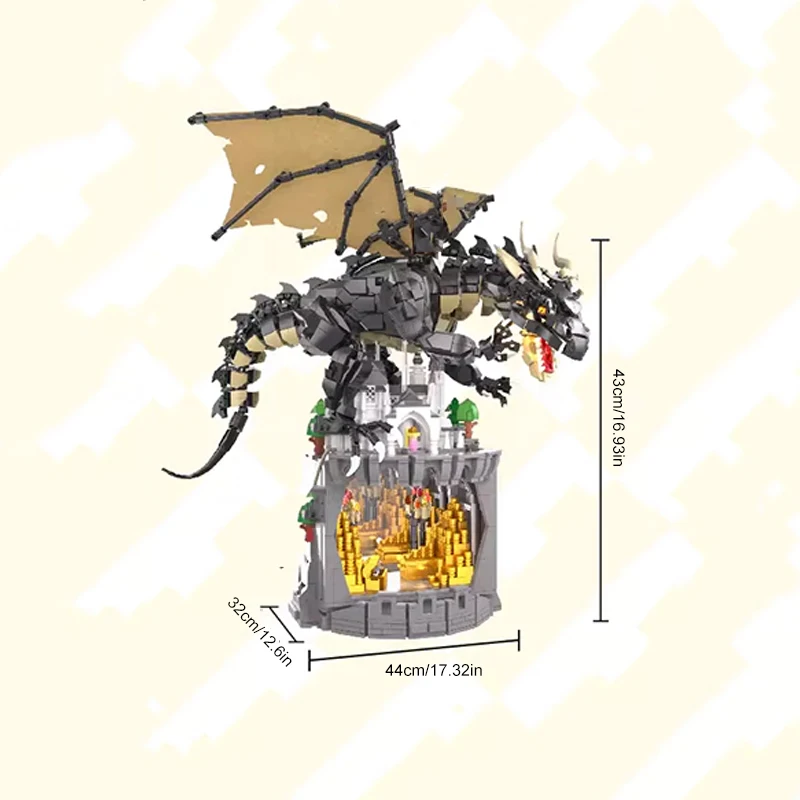2363PCS Creative Expert Dragon's Cryptic Cache Building Blocks Game Dragon Model Brick DIY Puzzle Toys for Kids Christmas Gift