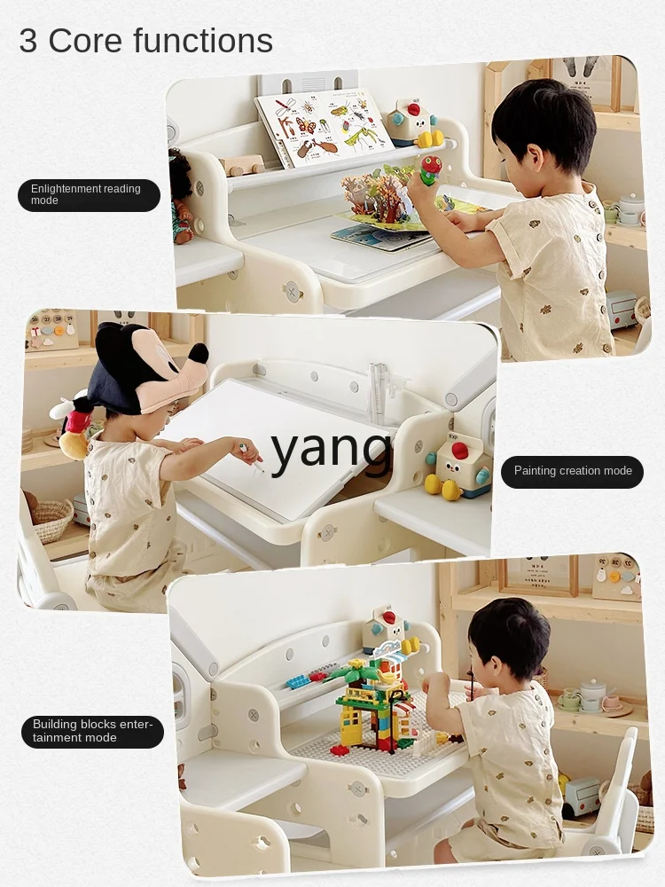 Yhl Function Building Table Girls Boys Study Table Assembled Puzzle Drawing Board Game