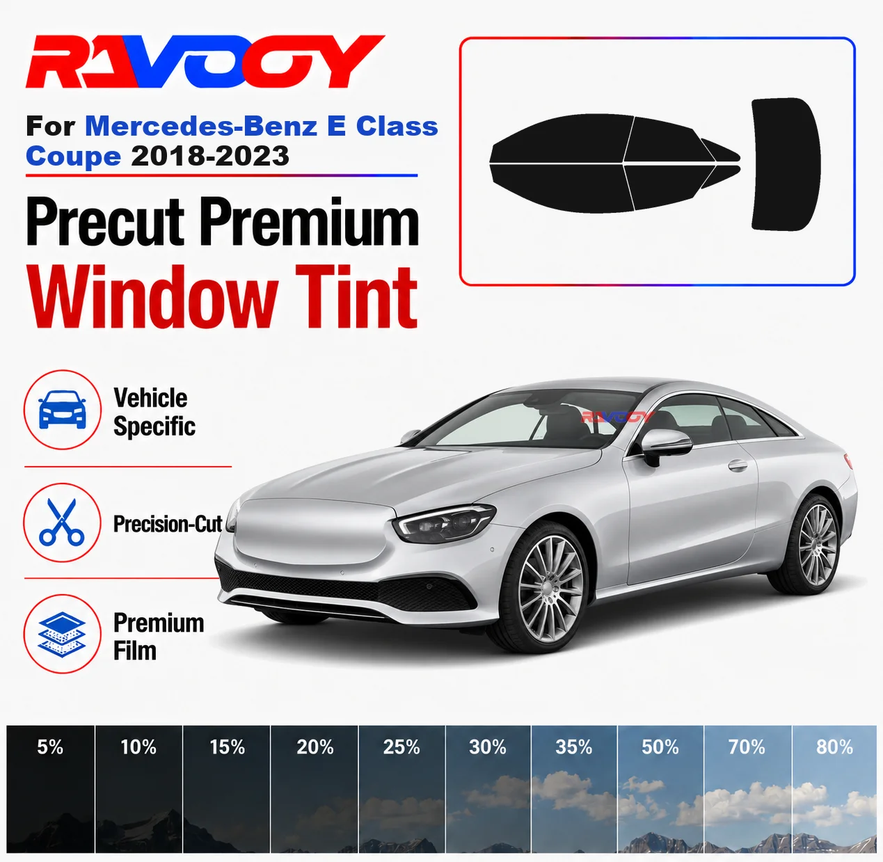 premium-precut-window-tint-kit-front-rear-windows-rear-windshield-for-mercedes-benz-e-class-coupe-2018-2023-nano-ceramic-film