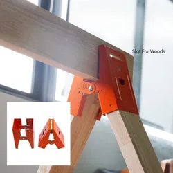 Saw Horse Clip Workbench Bracket Connecting Clip Wood Furniture Reinforcement Clamp Carpentry Mobile Support Stabilizing Device