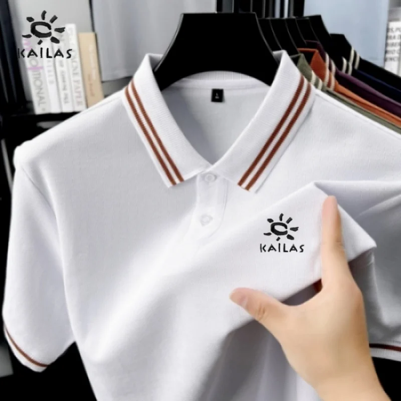 

New summer high-quality pure cotton short sleeved polo shirt for men, fashionable, business, casual, breathable and cool top