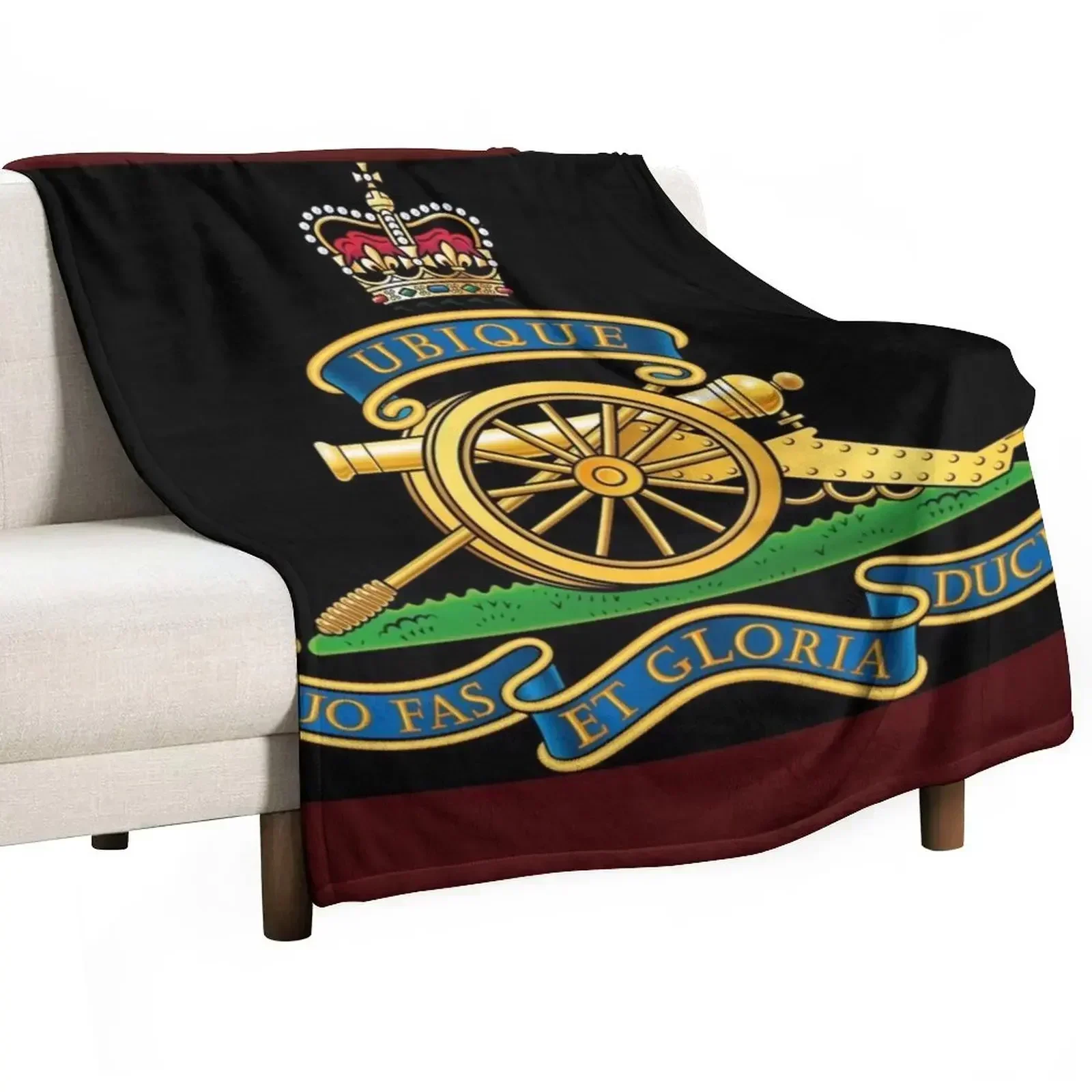 Royal Artillery Cap Badge Throw Blanket Soft Beds Flannel Sofa Throw Sleeping Bag Blankets