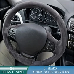 Customized Non-Slip Car Steering Wheel Braid Cover Hand Sewing Suede Leather For BMW F30 F31 F34 F20 F21 F22 F23 Car Accessories