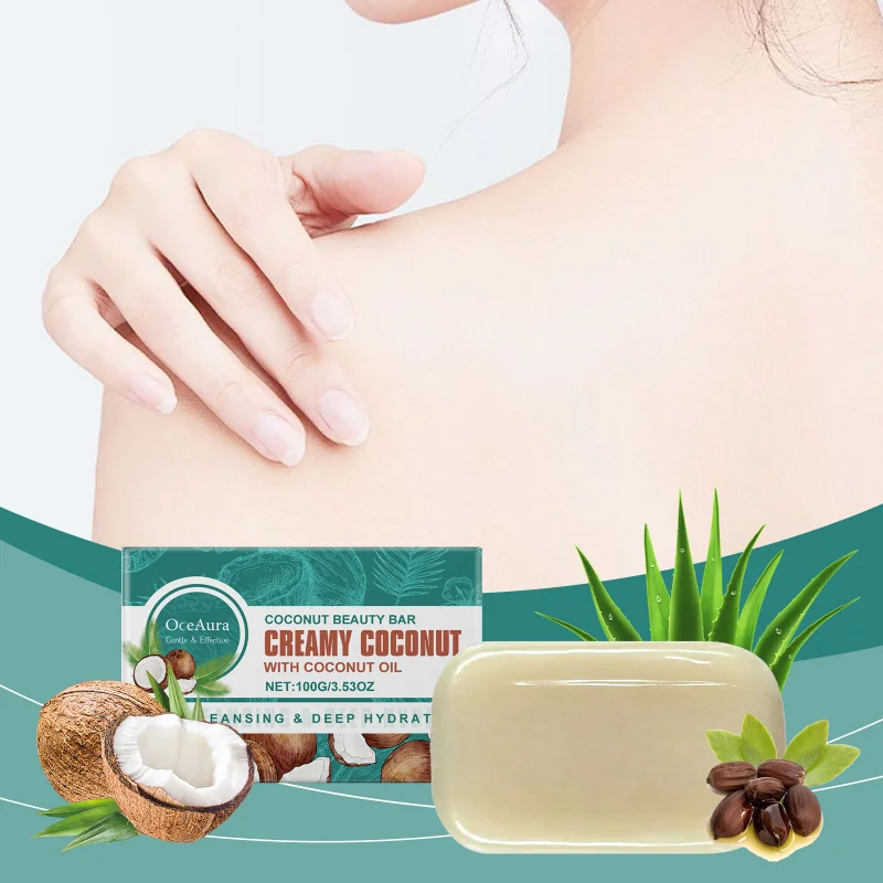 

Coconut Bath Soap - Help Clean Body, Moisturize Skin, Gently Nourish, Soften Skin, Long - lasting Fragrance, 100g