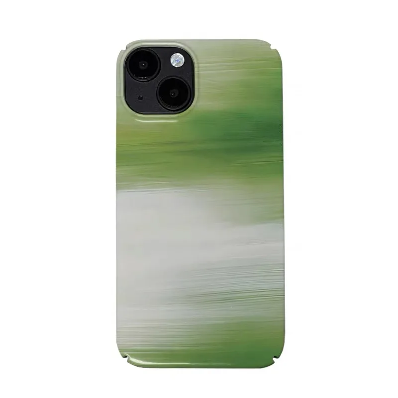 

Ins Korean White Green Gradient Color Case for IPHONE 17 16 ProMax 15 14 Plus 13 12 MINI 11 PRO 16Plus XR XS MAX Acrylic Phone