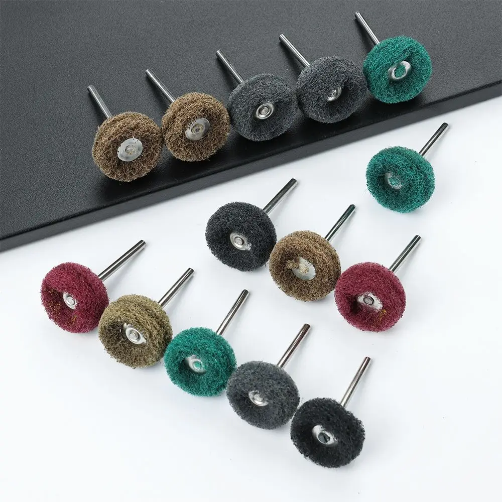

10pcs Abrasive Grinding Sanding Nylon Buffing with 3mm Shank Polishing Wheel Drill Abrasive Brush For Dremel Rotary Tools