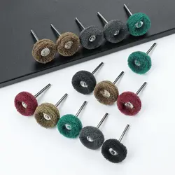 10pcs Abrasive Grinding Sanding Nylon Buffing with 3mm Shank Polishing Wheel Drill Abrasive Brush For Dremel Rotary Tools