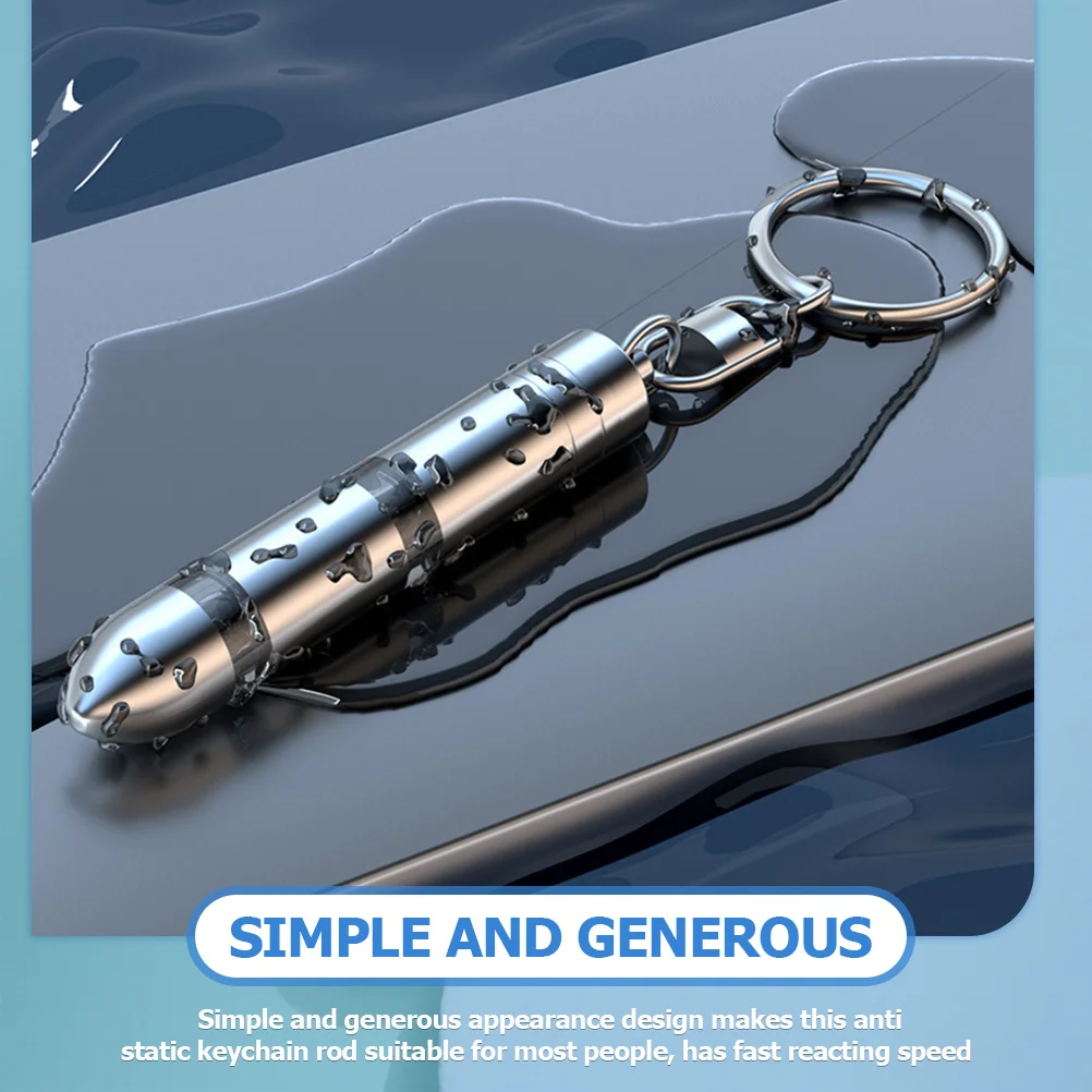 

Car Static Compact Anti-Static Keychain For Human Body Electrostatic Discharger Key Ring Rod Multi-Purpose Car