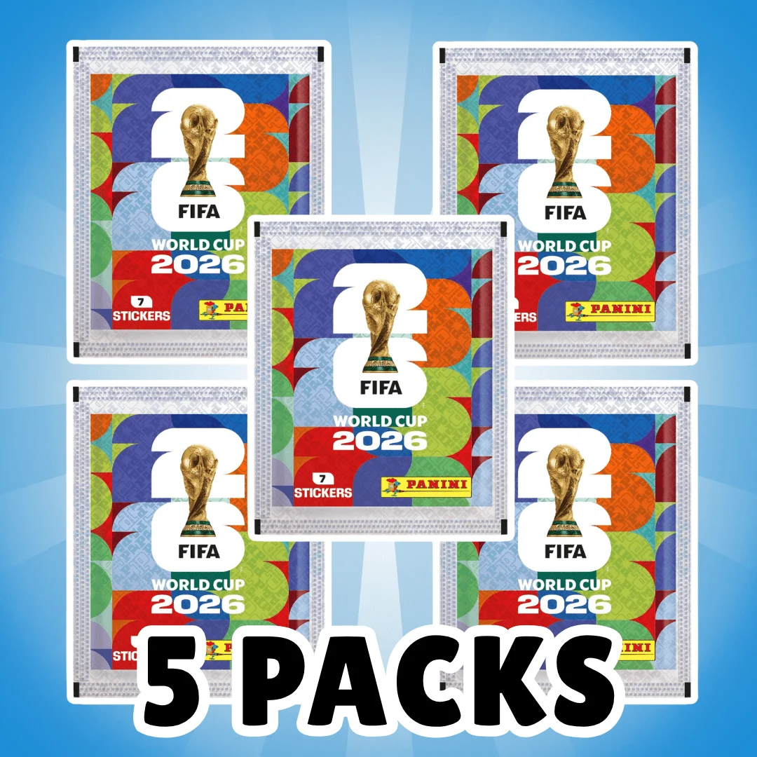 Pegatinas Coleccionables Oficiales de la FIFA Panini para la Copa Mundial 2026, Paquetes de 5/10/15 (7 Pegatinas por Paquete), Álbum de Pegatinas