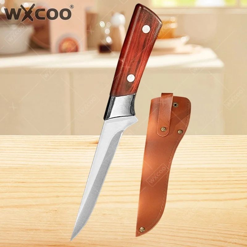 WXCOO Japanisches Küchenmesser Fleischbeil Metzgermesser Kochmesser Ausbeinmesser Küchenmesser und Zubehör mit Kunststoffgriff