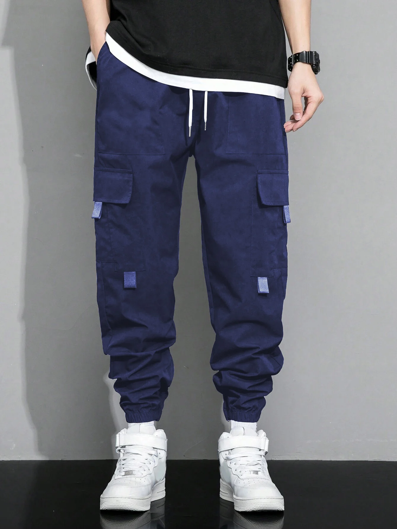 

Simple American Style Youth Outdoor Loose Casual Pants with Multiple Pockets Workwear Trousers Versatile Casual Long Pants