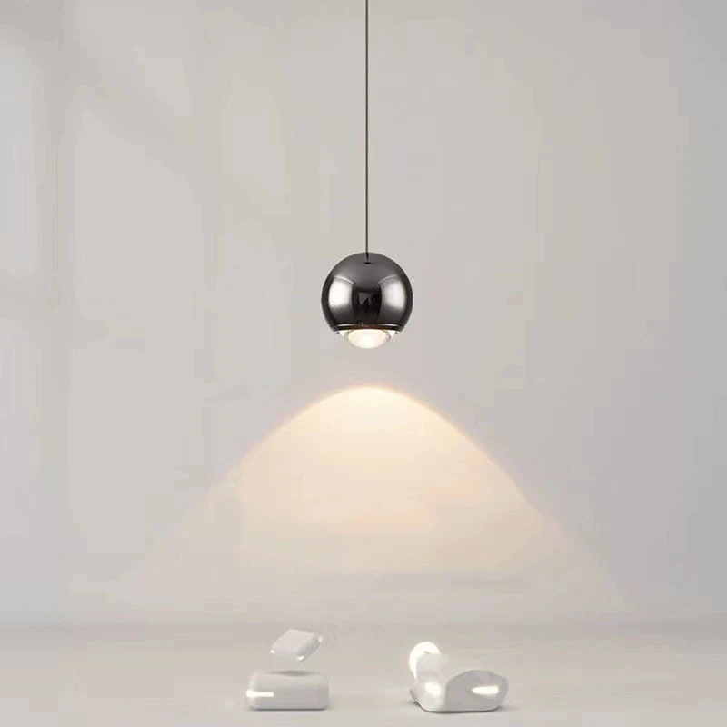 Moderne minimaliste sphère tactile interrupteur pendentif lumières chambre chevet levage réglable petite suspension luminaires