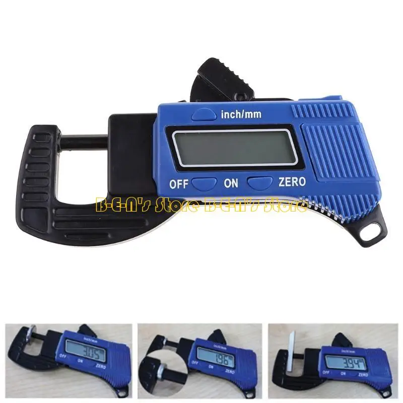Y1AD Electronic Digital LCD 0-12.7mm Thickness Caliper Carbon Fiber Micrometer Guage
