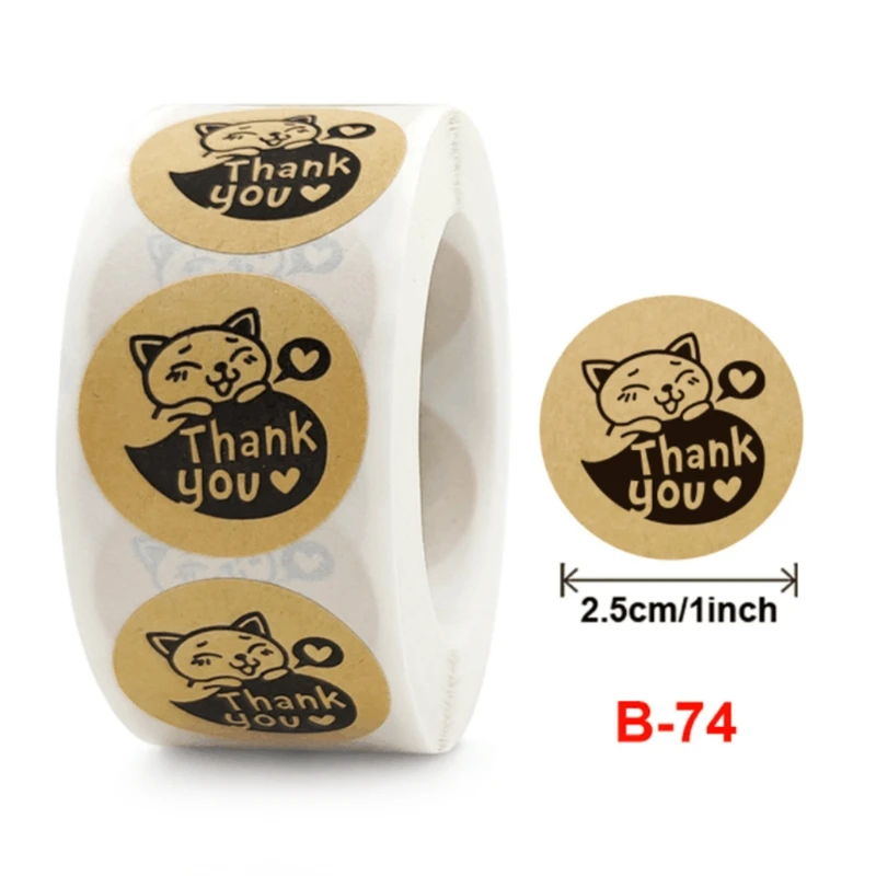 Thank You Stickers Mason Jar Labels Party Favor Decoration Envelope Sealing Tag Letter Lable Stickers for Boxes Dropshipping