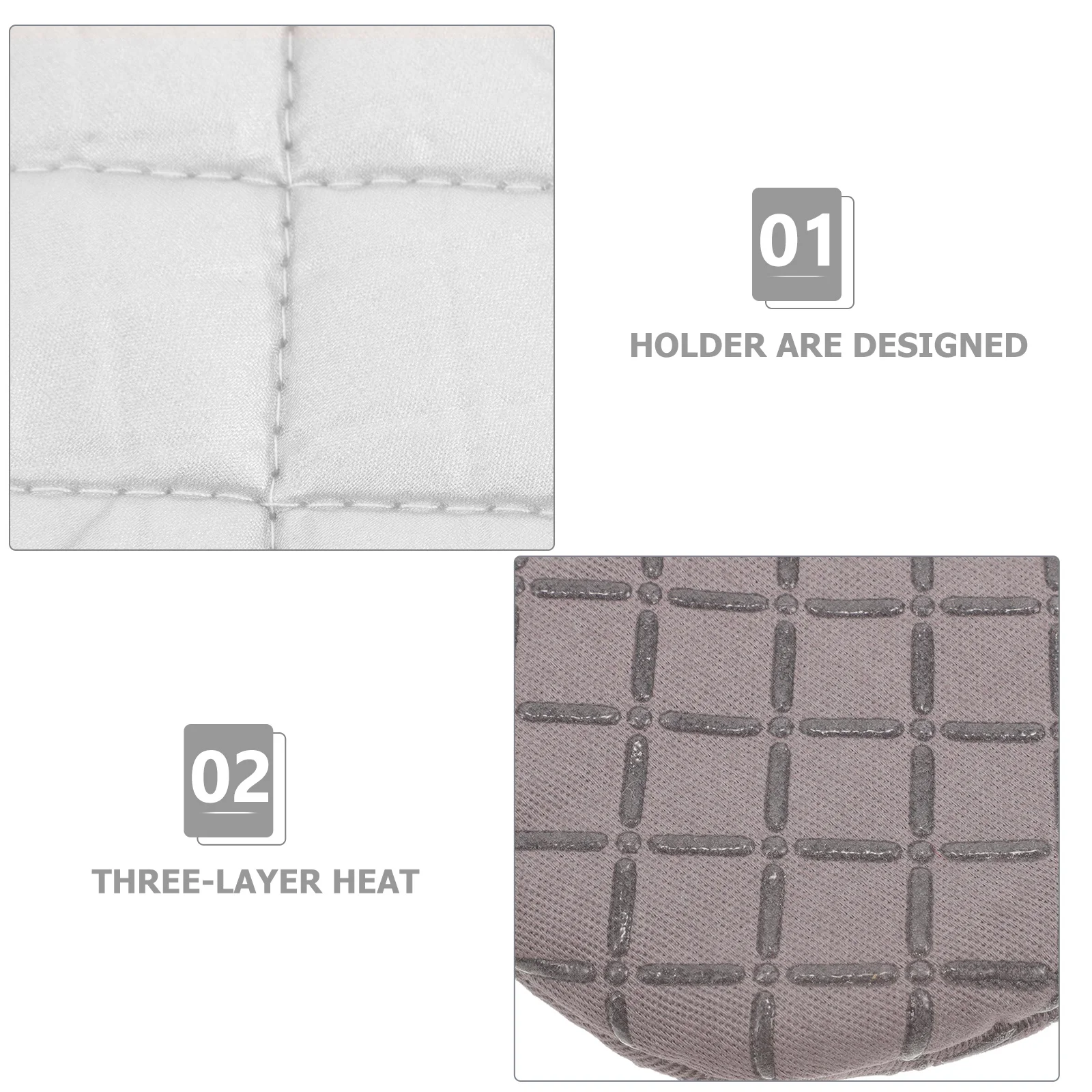 

1Set Heat Resistant Silicone Oven Mitts and Pot Holder Sweat-Absorbent Cotton Lining for Kitchen Safety Oven Mitts and Pot Pad