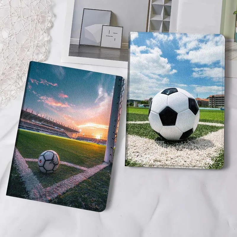 

Черно-белый футбольный мяч для iPad Pro Air Mini 2 3 4 5 6 7 6th 7th 10th 11th 10.2 9.7 10.5 11, складной чехол для планшета, подарок