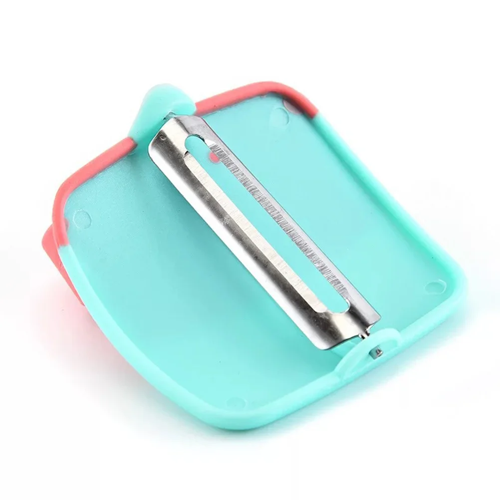 

Silicone Finger Held Easy Hold Vegetable Fruit Slicer Kitchen Tool Stainless Steel Rust Resistant