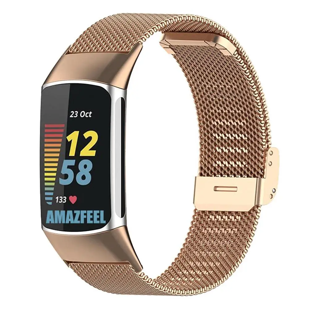 

Premium Milanese Band For Fitbit Charge 6 5 Stainless Steel Mesh Watch Strap Loop For Fitbit Charge 6 Replacement