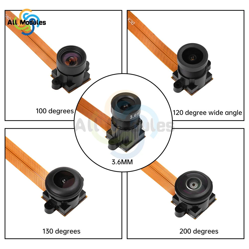 OV5640 модуль камеры 5 МП ультраширокоугольный объектив Интерфейс DVP можно использовать для платы разработки ESP32 100 120 130 200 градусов