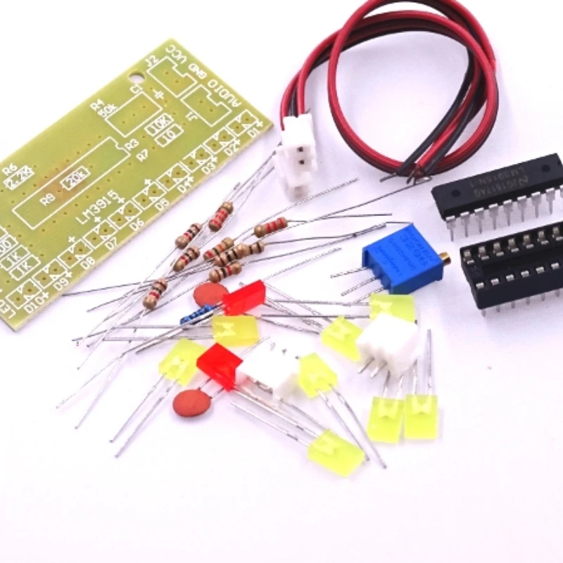 

5pcs LED Module Kit Parts LM3915 10 Segment Audio Level Indicator Fun DIY Electronic Production Suite Trousse DC 9V - 12V