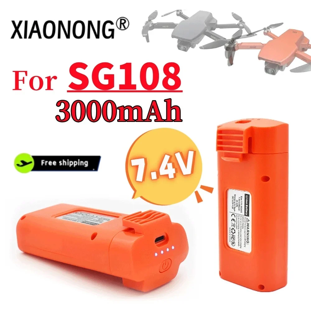 

7.4V Battery For SG108 Battery Drone FPV RC 4k Drone RC Quadrocopter 7.4V 2200mAh SG 108 Spare Parts Rechargeable Batteries