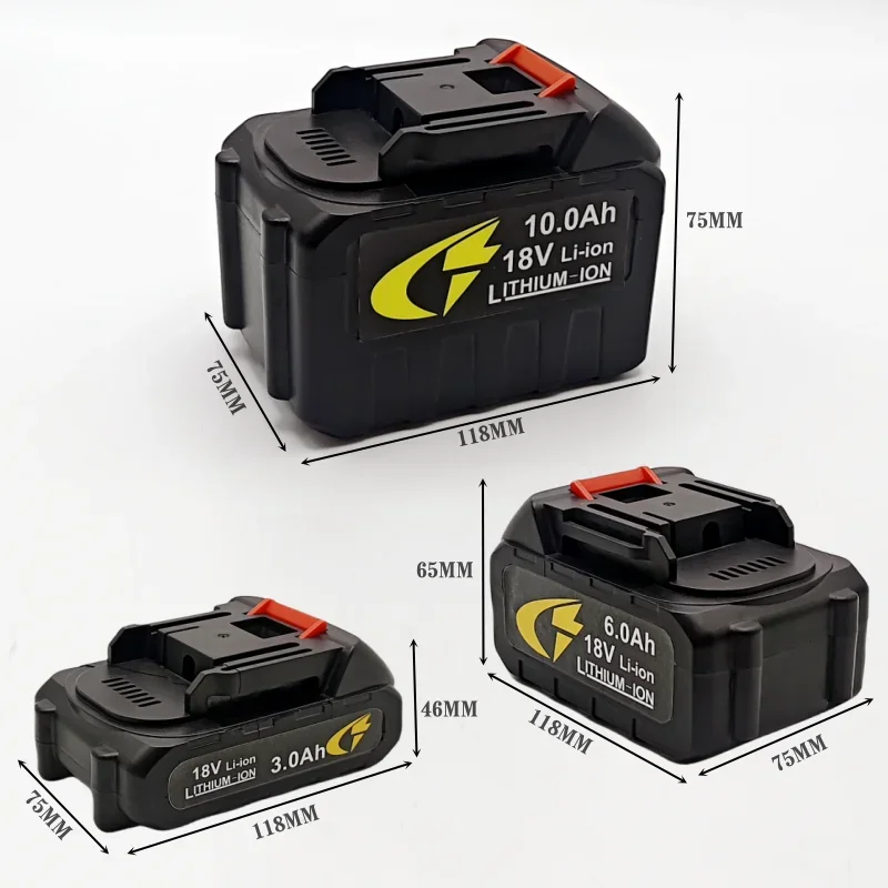 18V 18650 lithiová baterie dobíjecí 10Ah baterie s vysokým proudem a vysokým vybíjením 18V náhradní baterie pro šroubovák - náhled 5