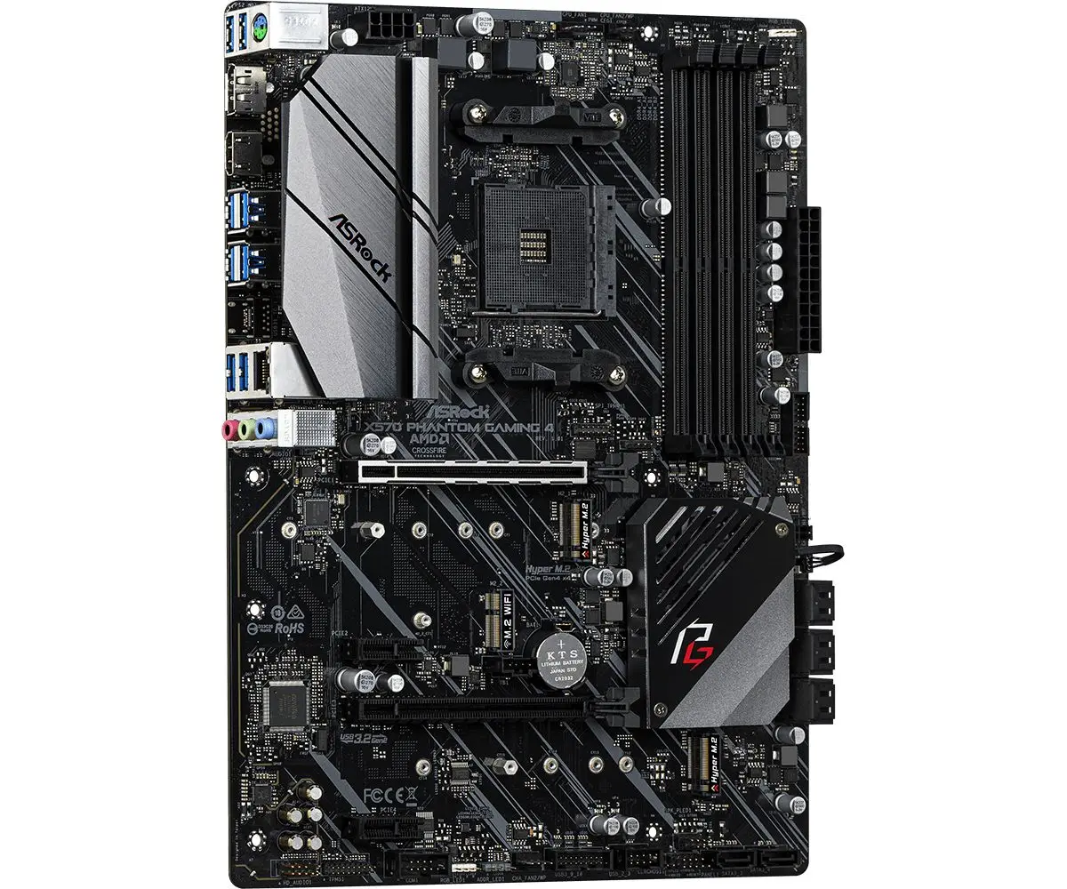 X570 Motherboard ASROCK X570 Phantom Gaming 4 Socket AM4 4×DDR4 128GB PCI-E 4.0 SATA III HDMI ATX For Ryzen 5000 G-Series cpu