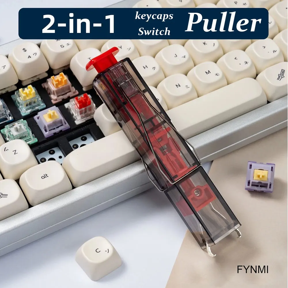 Fynmi Alat Keyboard Mekanis Penarik Sakelar Penarik Keycaps 2 In 1 Multifungsi