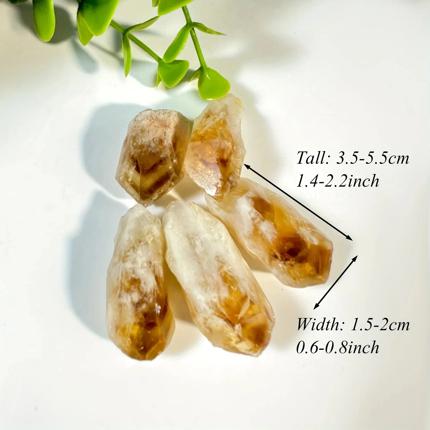 CrystaL Natural Citrine Raw Stone Teeth DesktopHome Office Garden Tank Decoration Yoga Meditation Gift Halloween