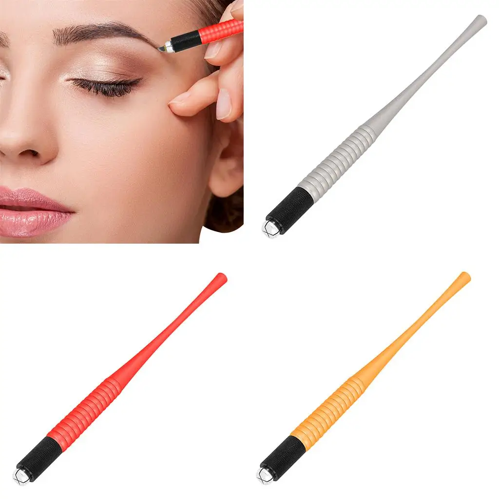 3 Colors Multifunction Manual Machine Permanent Makeup Eyebrow Pen Microblading Pen