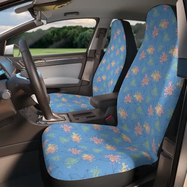 

Beautiful Floral Seat Covers for Car & SUV Bucket Seats, Set of Two