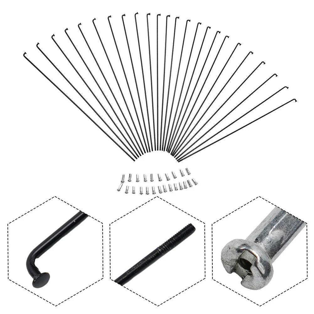 24 pezzi raggi per bicicletta con capezzoli 260MM/275MM/289MM raggi per bici MTB per 27.5/26/29er accessori per ruote da ciclismo