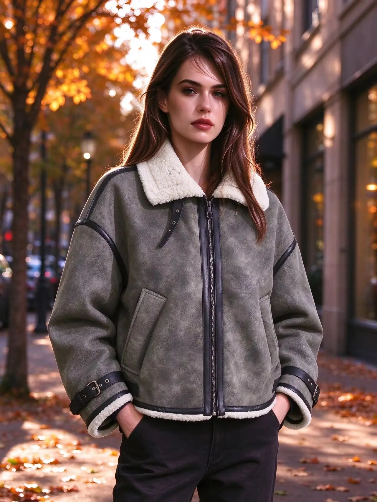 Brand Leather Jackets Women's Faux Fur Coat Streetwear Fashion Solid Outwear Woman Elegant Jackets Chaqueta De Cuero Para Mujer