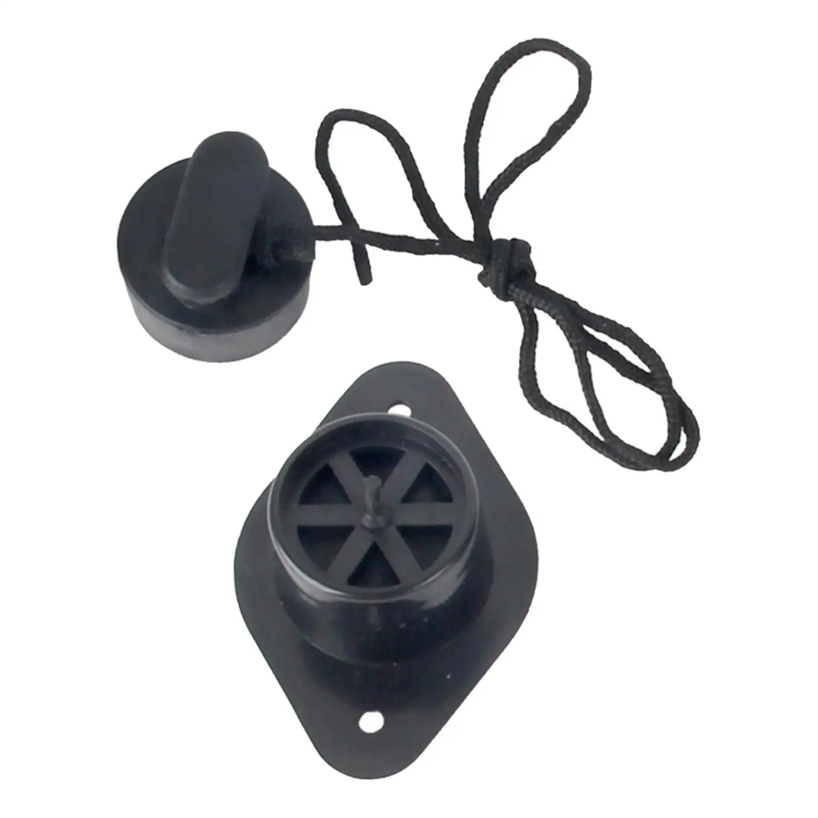 Replaceable PVC Boat Drain Valve Black Pull Cord Plug for Inflatable Kayak Rowing Boat Fishing view 6